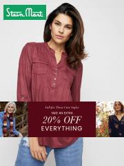 Offer on page 5 of the Stein Mart 20% Off Everything catalog of Stein Mart