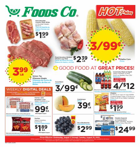 Grocery & Drug offers in Oakland CA | Weekly Ad in Foods Co | 8/17/2022 - 8/23/2022