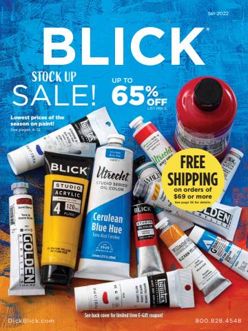 Blick catalogue | Materials for Artists Sale Flyer | 8/21/2022 - 12/1/2022