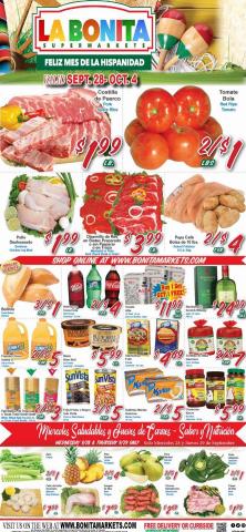 Grocery & Drug offers in Las Vegas NV | Weekly Ad in La Bonita Supermarkets | 9/28/2022 - 10/4/2022