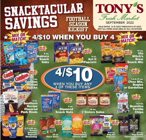 Grocery & Drug offers in Cicero IL | Tony's Fresh Market Weekly Ad in Tony's Fresh Market | 8/31/2022 - 9/28/2022