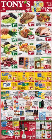 Offer on page 1 of the Tony's Fresh Market Weekly Ad catalog of Tony's Fresh Market