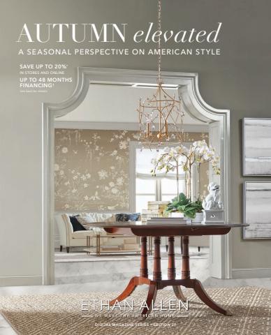 Home & Furniture offers in Rome GA | Ethan Allen Autumn Elevated > in Ethan Allen | 9/15/2022 - 12/31/2022