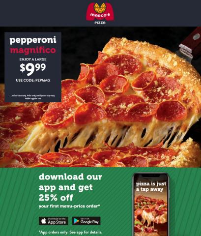 Restaurants offers in Lombard IL | Marco's Pizza - Offers in Marco's Pizza | 2/21/2022 - 5/22/2022