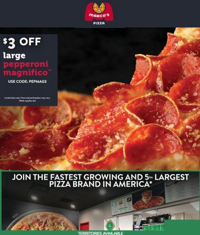 Restaurants offers in Bartlett IL | Marco's Pizza - Offers in Marco's Pizza | 10/28/2022 - 1/25/2023