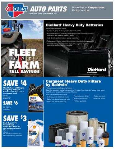 Automotive offers in Sylmar CA | Flyer Carquest in Carquest | 9/1/2022 - 10/5/2022