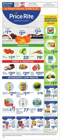 Grocery & Drug offers in New York | Price Rite flyer in Price Rite | 9/16/2022 - 9/29/2022