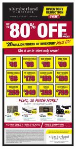 Offer on page 1 of the Weekly Ad catalog of Slumberland Furniture