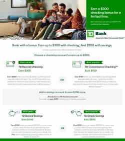 Banks deals in the TD Bank catalog ( More than a month)