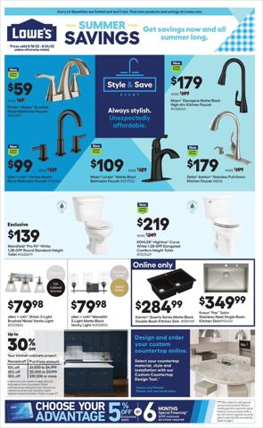 Tools & Hardware offers in Centreville VA | Lowe's flyer in Lowe's | 8/18/2022 - 8/24/2022