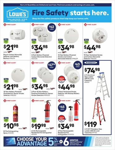 Tools & Hardware offers in Anderson IN | Lowe's flyer in Lowe's | 10/6/2022 - 10/12/2022