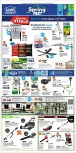 Offer on page 1 of the Lowe's flyer catalog of Lowe's