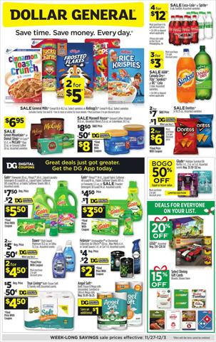 Discount Stores offers in Lake Charles LA | Dollar General flyer in Dollar General | 11/27/2022 - 12/3/2022