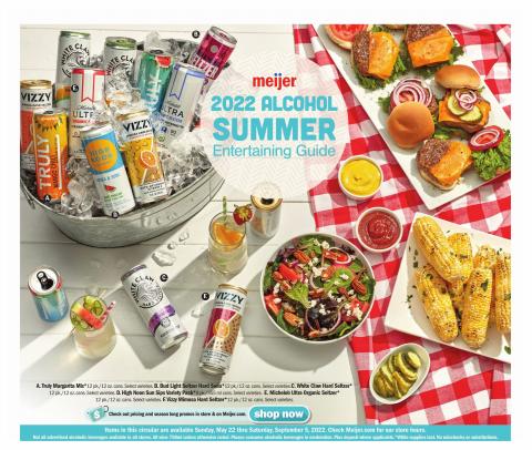 Meijer catalogue in Angola IN | Alcohol Ad | 5/22/2022 - 9/5/2022