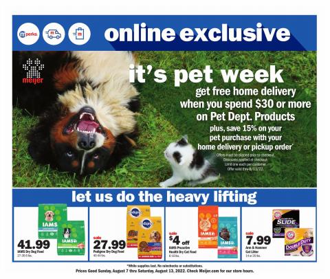 Meijer catalogue in Cincinnati OH | Pets Ad | 8/7/2022 - 8/13/2022