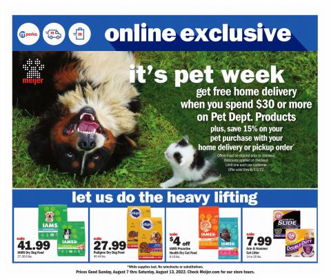 Meijer catalogue in Indianapolis IN | Pets Ad | 8/7/2022 - 8/13/2022