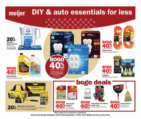 Discount Stores offers in Michigan City IN | Auto Ad in Meijer | 9/18/2022 - 10/1/2022