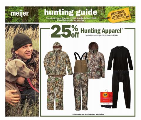 Discount Stores offers in Valparaiso IN | Hunting Ad in Meijer | 9/25/2022 - 10/8/2022
