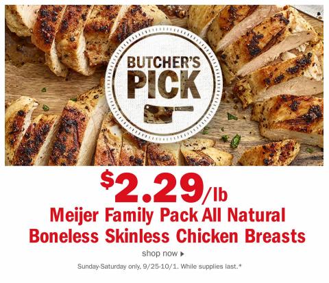 Discount Stores offers in Orland Park IL | Butcher's Pick in Meijer | 9/25/2022 - 10/1/2022