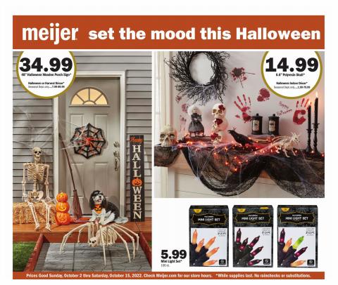 Discount Stores offers in Des Plaines IL | Halloween Ad in Meijer | 10/2/2022 - 10/15/2022