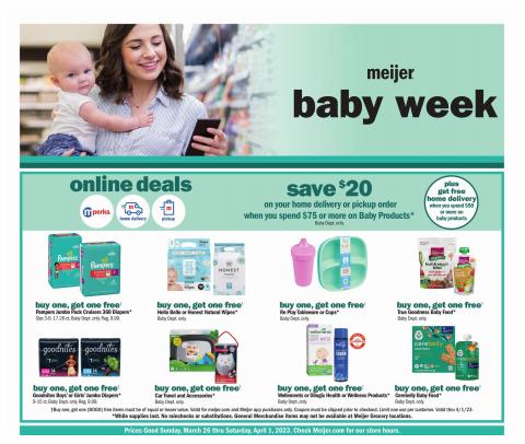 Meijer catalogue in Detroit MI | Baby Ad | 3/26/2023 - 4/1/2023