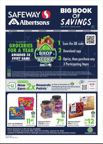 Safeway catalogue in Alameda CA | Safeway weekly ad | 11/28/2022 - 1/1/2023