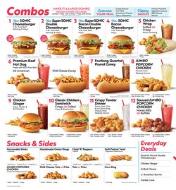 Restaurants deals in the Sonic catalog ( More than a month)