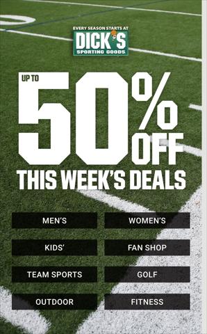 Sports offers in Arcadia CA | Dick's Sporting Goods Weekly ad in Dick's Sporting Goods | 9/18/2022 - 9/24/2022