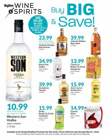 Hy-Vee catalogue | Wine and Spirits Ad | 5/1/2022 - 5/31/2022