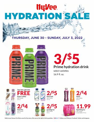 Grocery & Drug offers in Kansas City KS | Hydration Sale in Hy-Vee | 6/30/2022 - 7/3/2022
