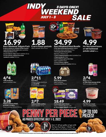 Hy-Vee catalogue in Omaha NE | 3-Day Race Weekend Sale Ad | 7/1/2022 - 7/3/2022