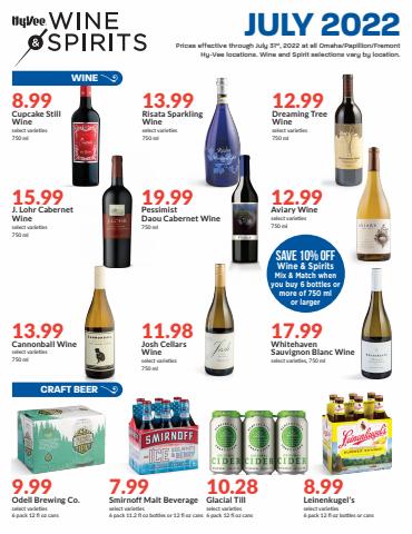 Hy-Vee catalogue in Omaha NE | July Wine & Spirits ad | 7/1/2022 - 7/31/2022