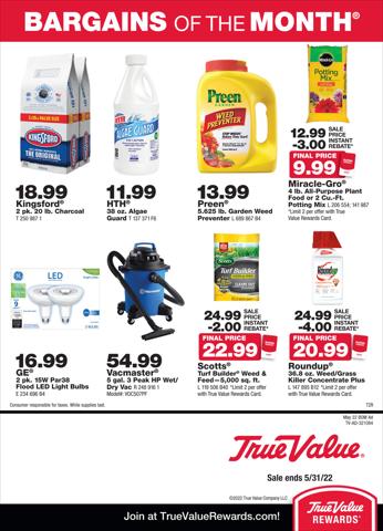 True Value catalogue in Ellettsville IN | True Value May Bargains of the Month | 5/1/2022 - 5/31/2022