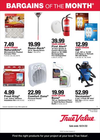 Tools & Hardware offers in Pico Rivera CA | True Value Weekly ad in True Value | 10/1/2022 - 10/31/2022