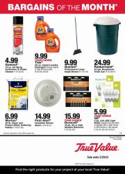 Offer on page 1 of the Bargains of the Month catalog of True Value