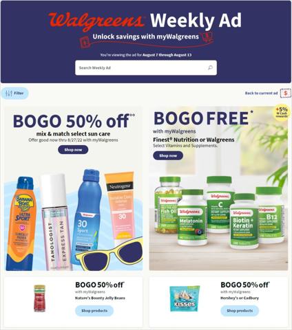Grocery & Drug offers in Clearwater FL | Walgreens Weekly ad in Walgreens | 8/7/2022 - 8/13/2022