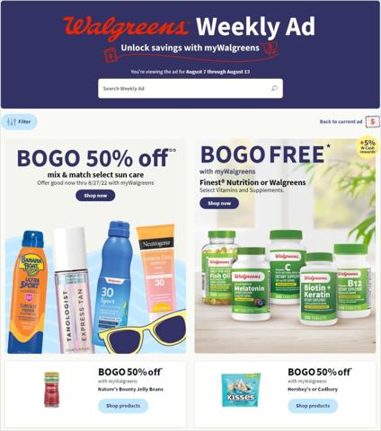 Grocery & Drug offers in Berkeley CA | Walgreens Weekly ad in Walgreens | 8/7/2022 - 8/13/2022