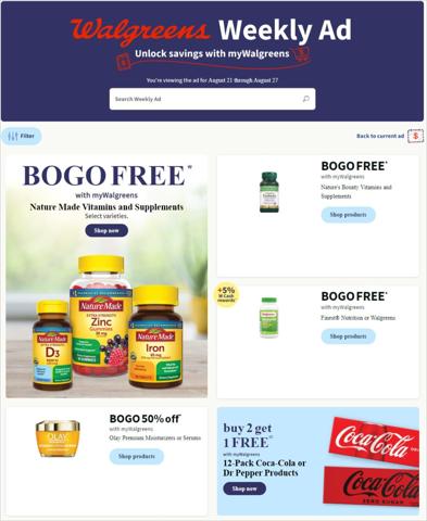 Grocery & Drug offers in Smyrna GA | Walgreens Weekly ad in Walgreens | 8/21/2022 - 8/27/2022