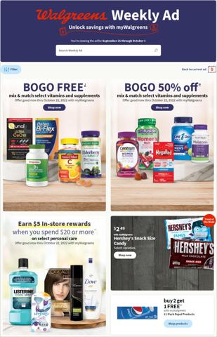 Grocery & Drug offers in Lodi CA | Walgreens Weekly ad in Walgreens | 9/25/2022 - 10/1/2022