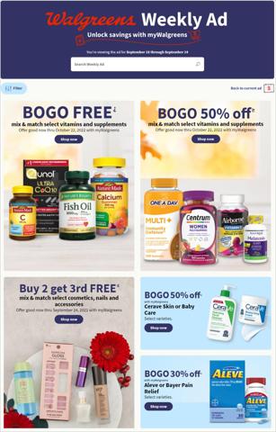 Grocery & Drug offers in Monroe NC | Walgreens Weekly ad in Walgreens | 9/18/2022 - 9/24/2022
