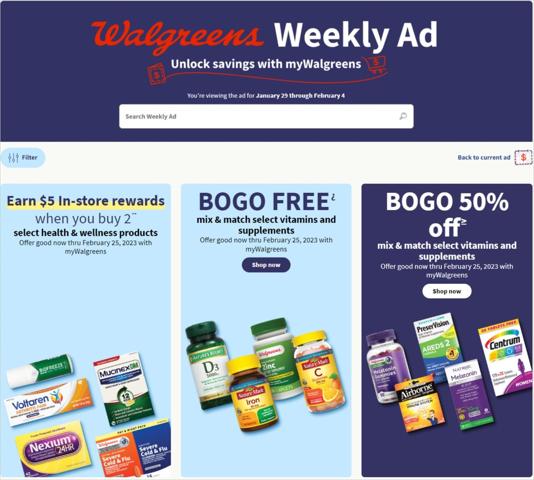 Walgreens catalogue in San Francisco CA | Walgreens Weekly ad | 1/29/2023 - 2/4/2023