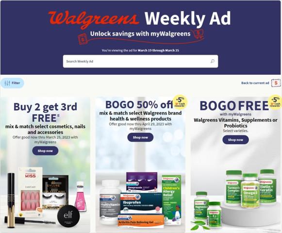 Walgreens catalogue in Charlotte NC | Walgreens Weekly ad | 3/19/2023 - 3/25/2023