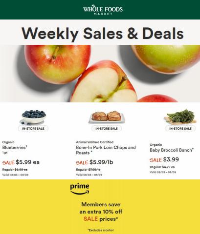Grocery & Drug offers in Clearwater FL | Weekly Sales & Deals in Whole Foods Market | 8/3/2022 - 8/9/2022