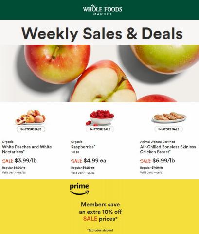 Grocery & Drug offers in Westlake OH | Weekly Sales & Deals in Whole Foods Market | 8/17/2022 - 8/23/2022