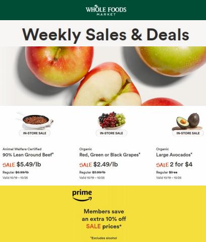 Whole Foods Market catalogue in Glendale CA | Weekly Sales & Deals | 10/19/2022 - 10/25/2022