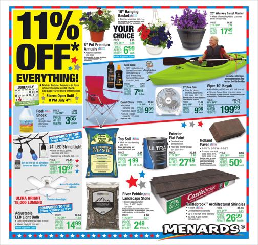 Menards catalogue in Naperville IL | Menards weekly ad | 6/24/2022 - 7/4/2022