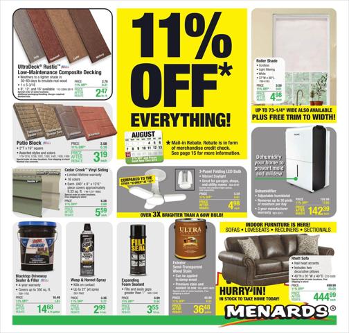 Menards catalogue in Greenwood IN | Menards weekly ad | 8/5/2022 - 8/14/2022