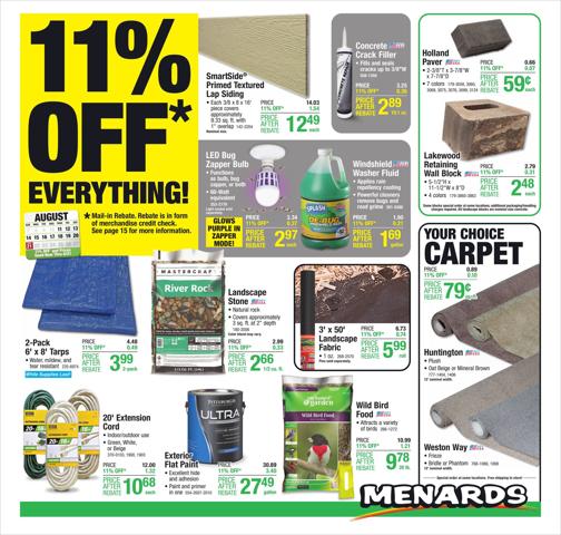 Tools & Hardware offers in Toledo OH | 11% OFF Everything in Menards | 8/11/2022 - 8/21/2022