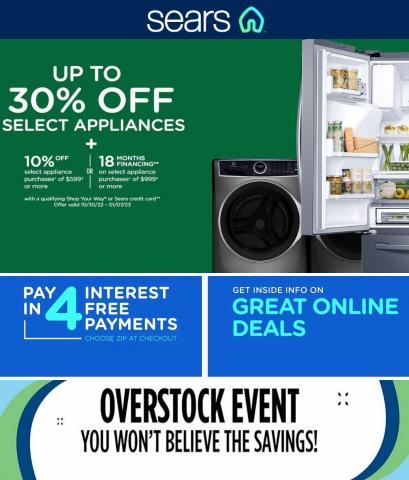 Offer on page 5 of the Sears - Deals catalog of Sears