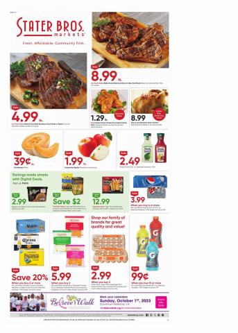 Stater Bros catalogue in Fullerton CA | Flyer | 9/20/2023 - 9/26/2023